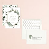 "Succulent Surround" - Save the Dates in Powder by Susan Moyal - Assembled
