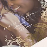 "Engraved Flowers" - Save the Dates in Golden by Phrosné Barwood - Detail