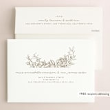 "Engraved Flowers" - Save the Dates in Golden by Phrosné Barwood - FREE Recipient Addressing