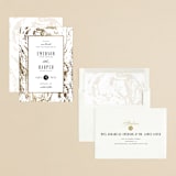 "Modern Marble" - Save the Dates in Classic White by Kelly Schmidt - Assembled