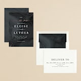 "Moody Marbling" - Save the Dates in Coal by Hooray Creative - Assembled