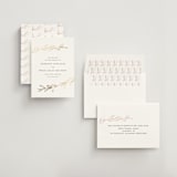 "Metallic Branches" - Save the Dates in Ivory by Mere Paper - Assembled