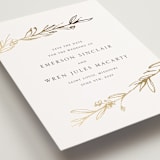 "Metallic Branches" - Save the Dates in Ivory by Mere Paper - Detail