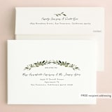 "Greenery Crown" - Save the Dates in Navy by Susan Moyal - FREE Recipient Addressing