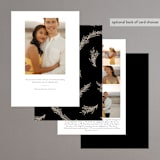 "Little Wreath" - Save the Dates in Ebony by Phrosné Barwood - Back of Card Options