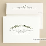 "Greenery Crown" - Save the Dates in Navy by Susan Moyal - FREE Recipient Addressing