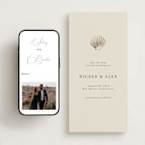 "Simple Seashell" - Save the Dates in Sand by Hannah Bowman - FREE Wedding Website