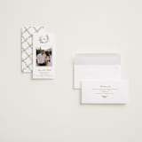 "Boho flower crest" - Save the Dates in Ivory by Cass Loh - Assembled