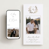 "Boho flower crest" - Save the Dates in Ivory by Cass Loh - FREE Wedding Website