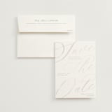 "Scriptic" - Save The Dates in Opal by Kaydi Bishop - Save the Date with Envelope