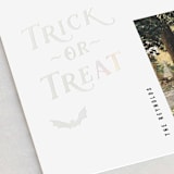 "Trick-or-Treat" - Holiday Cards in Onyx by Hooray Creative - Detail