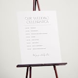 "Our Wedding" - Schedule Signs in Porcelain by Eric Clegg - In Use