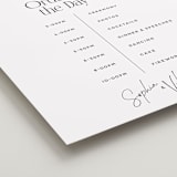 "Simply Us" - Schedule Signs in Chiffon by Hudson meet Rose - Detail
