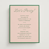 "cotillion" - Schedule Signs in Peach by Megan Davis - Front