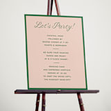 "cotillion" - Schedule Signs in Peach by Megan Davis - In Use