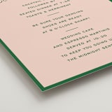 "cotillion" - Schedule Signs in Peach by Megan Davis - Detail