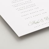 "Chic Script" - Schedule Signs in Garden by Kelly Schmidt - Detail