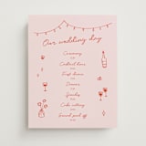 "Party On!" - Schedule Signs in Sangria Spark by Zove Ahhh - Front