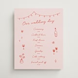 "Party On!" - Schedule Signs in Sangria Spark by Zove Ahhh - Front