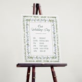 "Vintage Sketched" - Schedule Signs in Wisteria by Jenna Holcomb - In Use