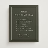 "refined" - Schedule Signs in Olive by Nicole Walsh - Front
