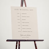 "In Love" - Schedule Signs in Linen by Vanessa Doyle - In Use
