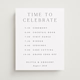 "Classy Type" - Schedule Signs in Lily by Hooray Creative - Front