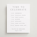 "Classy Type" - Schedule Signs in Lily by Hooray Creative - Front