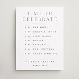 "Classy Type" - Schedule Signs in Lily by Hooray Creative - Front