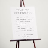 "Classy Type" - Schedule Signs in Lily by Hooray Creative - In Use