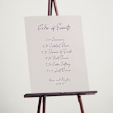 "tablescape drawing" - Schedule Signs in Hydrangea by Cass Loh - In Use