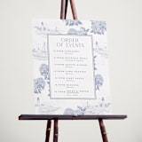 "Coastal Toile" - Schedule Signs in Periwinkle by Jenna Holcomb - In Use