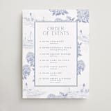 "Coastal Toile" - Schedule Signs in Periwinkle by Jenna Holcomb - Front