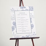 "Coastal Toile" - Schedule Signs in Periwinkle by Jenna Holcomb - In Use