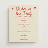 "Big Heart Wedding" - Schedule Signs in Cherry by Ani Somi - Front