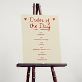 "Big Heart Wedding" - Schedule Signs in Cherry by Ani Somi - In Use
