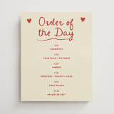 "Big Heart Wedding" - Schedule Signs in Cherry by Ani Somi - Front