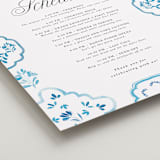 "Almafi" - Schedule Signs in Cerulean by Itsy Belle Studio - Detail
