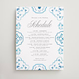"Almafi" - Schedule Signs in Cerulean by Itsy Belle Studio - Front