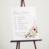"Timeless Blooms" - Schedule Signs in Peony by Susan Moyal - In Use