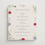 "Wild meadow" - Schedule Signs in Elder Flower by Sarah Knight - Front