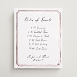 "Handwritten" - Schedule Signs in Wine by Cass Loh - Front