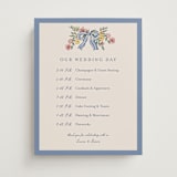 "A wedding in Low Country" - Schedule Signs in Cornflower by Chris Griffith - Front