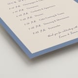 "A wedding in Low Country" - Schedule Signs in Cornflower by Chris Griffith - Detail