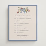 "A wedding in Low Country" - Schedule Signs in Cornflower by Chris Griffith - Front
