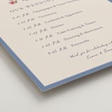 "A wedding in Low Country" - Schedule Signs in Cornflower by Chris Griffith - Detail