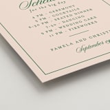 "Scripted" - Schedule Signs in Emerald by Creo Study - Detail