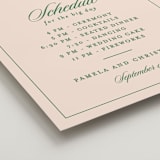 "Scripted" - Schedule Signs in Emerald by Creo Study - Detail