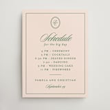 "Scripted" - Schedule Signs in Emerald by Creo Study - Front