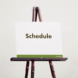 "Landscape Custom" - Schedule Signs in Charcoal by Minted Custom - In Use